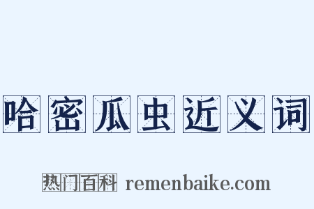 哈密瓜虫近义词是什么意思的图片